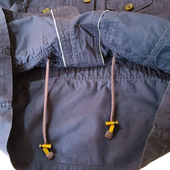 L.L. BEAN Jacket Cotton Women's Size 12‎ Lightweight Cinched Waist Pockets Blue - Picture 7 of 9
